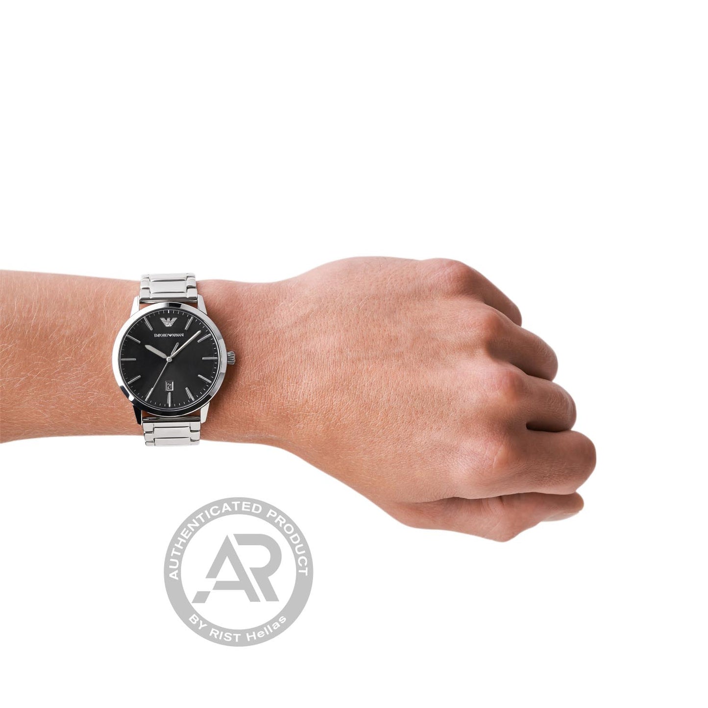 Emporio Armani AR11310 Ruggero Silver Stainless Steel Bracelet