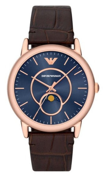 Emporio Armani AR11566 Luigi Brown Leather Strap