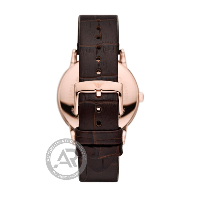 Emporio Armani AR11566 Luigi Brown Leather Strap