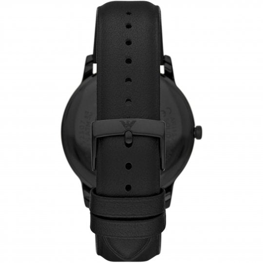 Emporio Armani AR11573 Minimalist Black Leather Strap