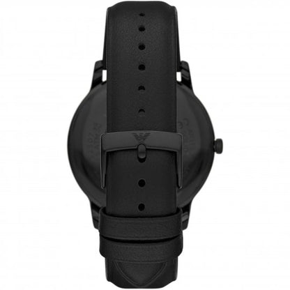 Emporio Armani AR11573 Minimalist Black Leather Strap