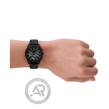 Emporio Armani AR11583 Antonio Chronograph Black Leather Strap