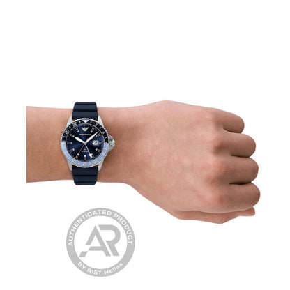 Emporio Armani AR11592 Diver GMT Blue Silicon Strap