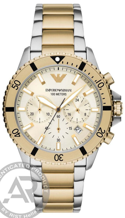 Emporio Armani AR11606 Sea Explorer Two Tone Stainless Steel Bracelet