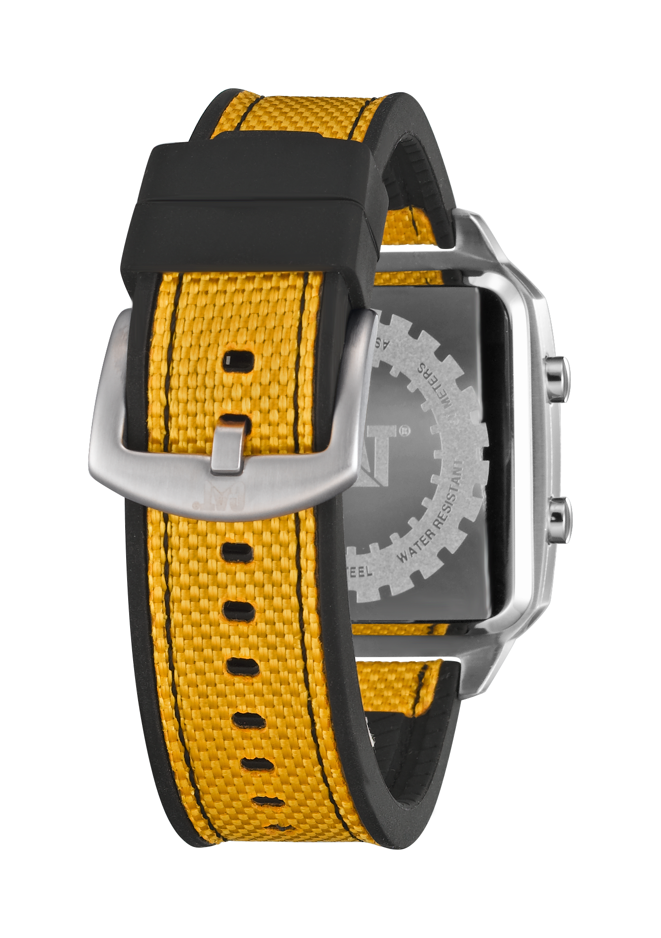 CATERPILLAR AS14927137 Retro D Multi Anadigi Yellow Rubber Strap