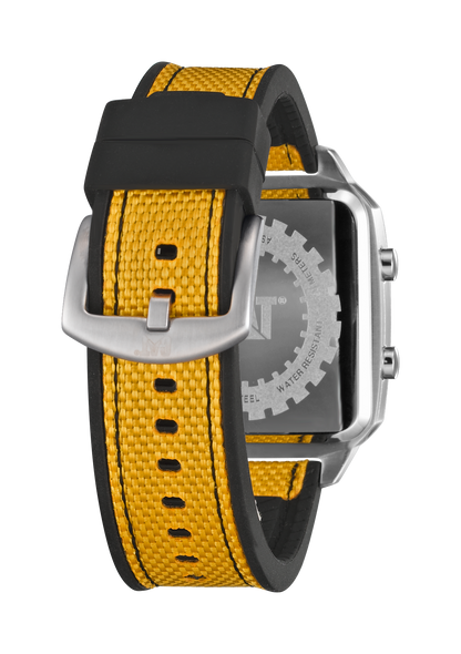 CATERPILLAR AS14927137 Retro D Multi Anadigi Yellow Rubber Strap