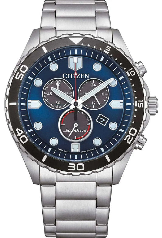 Citizen AT2560-84L Eco-Drive Chronograph Stainless Steel Bracelet
