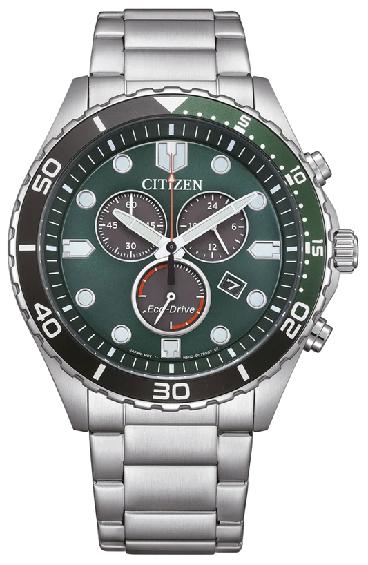 Citizen AT2561-81Χ Eco-Drive Chronograph Stainless Steel Bracelet