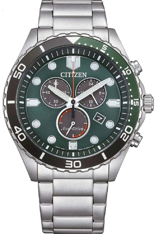 Citizen AT2561-81X Eco-Drive Chronograph Stainless Steel Bracelet