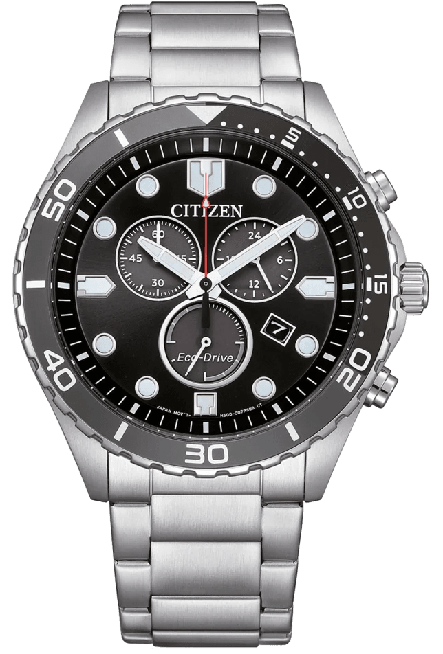 Citizen AT2568-82E Eco-Drive Chronograph Stainless Steel Bracelet - Κοσμηματοπωλείο Goldy