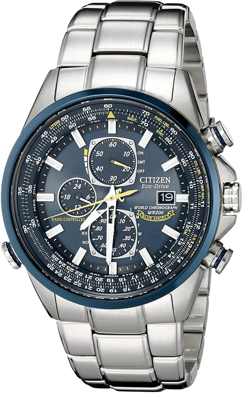 Citizen AT8020-54L Blue Angels Eco-Drive RadioControlled Stainless Steel Bracelet