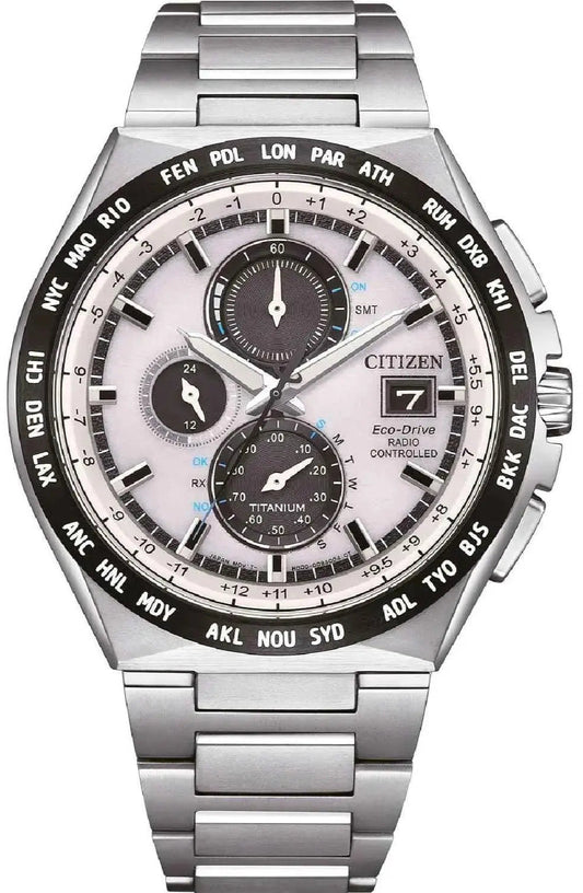 Citizen AT8238-84A RadioControlled Eco-Drive Titanium Bracelet