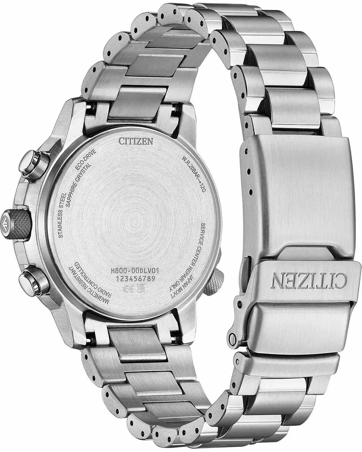 Citizen AT8300-58E Promaster Sky EcoDrive Chronograph Radiocontrolled Stainless Steel Bracelet