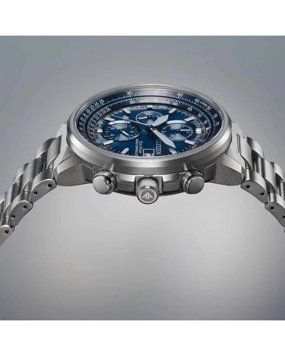 Citizen AT8300-58L Promaster Sky EcoDrive Chronograph Radiocontrolled Stainless Steel Bracelet