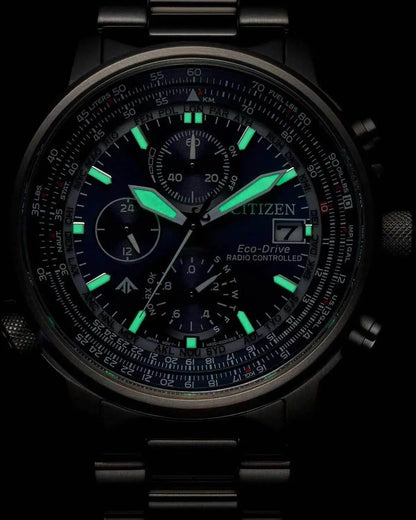 Citizen AT8300-58L Promaster Sky EcoDrive Chronograph Radiocontrolled Stainless Steel Bracelet
