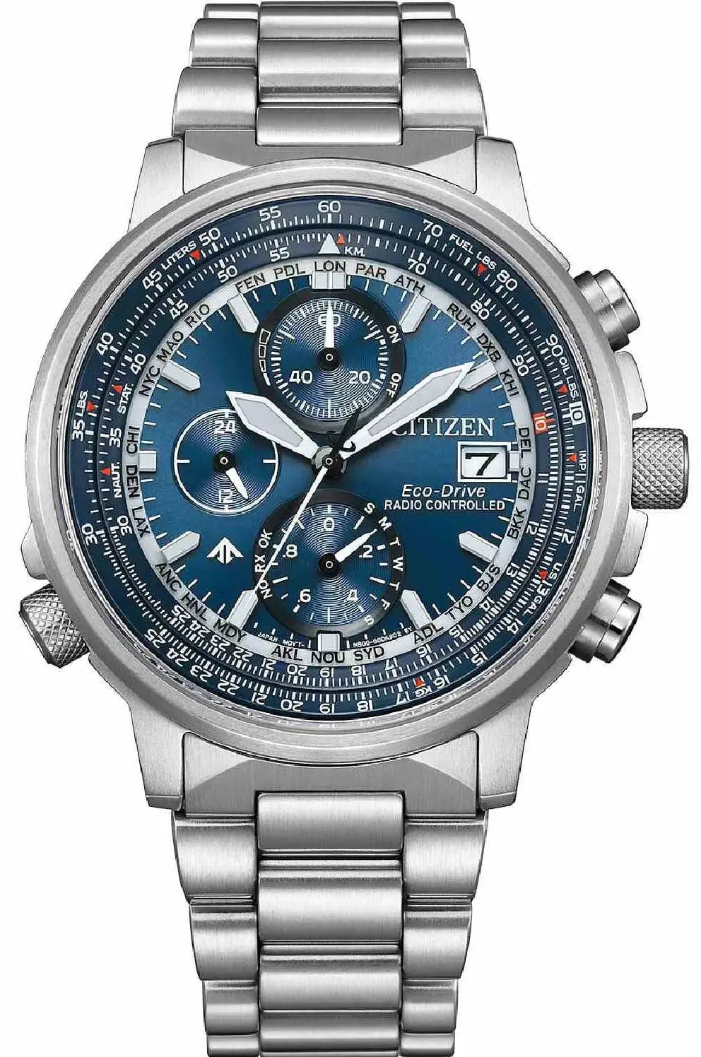 Citizen AT8300-58L Promaster Sky EcoDrive Chronograph Radiocontrolled Stainless Steel Bracelet
