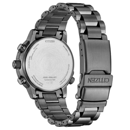 Citizen AT8300-58W Promaster Sky EcoDrive Chronograph Radiocontrolled Black Stainless Steel Bracelet Citizen