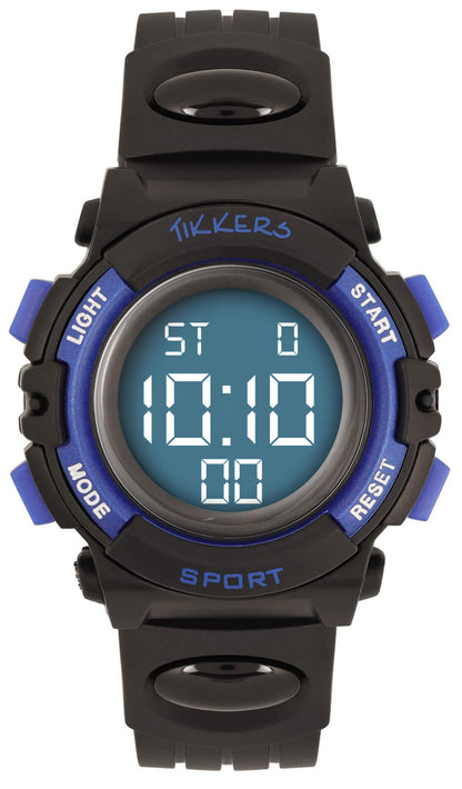 Tikkers ATK0212 Kids Digital Black Silicon Strap