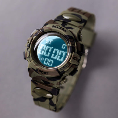 Tikkers ATK0214 Kids Digital Khaki Silicon Strap