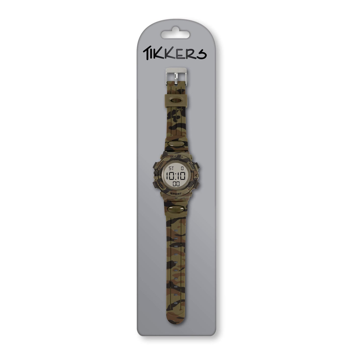 Tikkers ATK0214 Kids Digital Khaki Silicon Strap