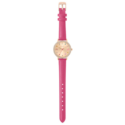 Tikkers ATK1089 Kids Rainbow Gift Set Pink Leather Strap