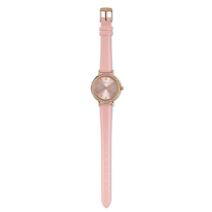 Tikkers ATK1092 Kids Loveheart Collection Pink Leather Strap