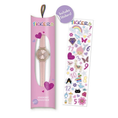 Tikkers ATK1092 Kids Loveheart Collection Pink Leather Strap