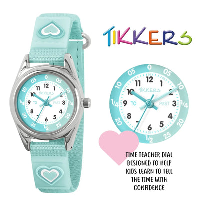 Tikkers ATK1094-SET Kids Gift Set Light Blue Fabric Strap