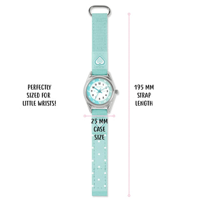 Tikkers ATK1094-SET Kids Gift Set Light Blue Fabric Strap