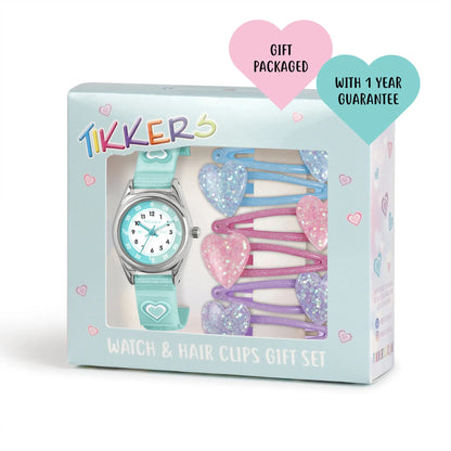 Tikkers ATK1094-SET Kids Gift Set Light Blue Fabric Strap