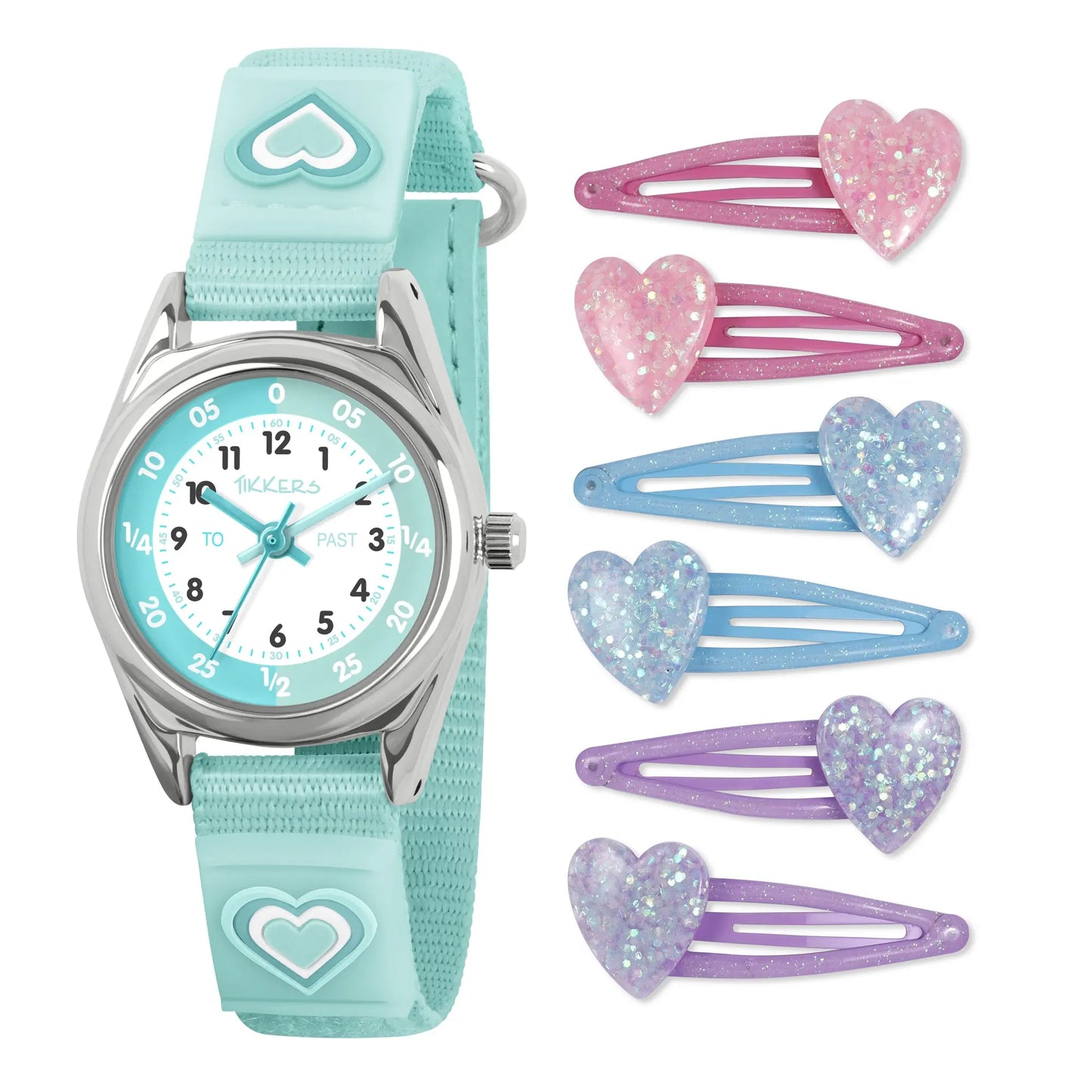 Tikkers ATK1094-SET Kids Gift Set Light Blue Fabric Strap