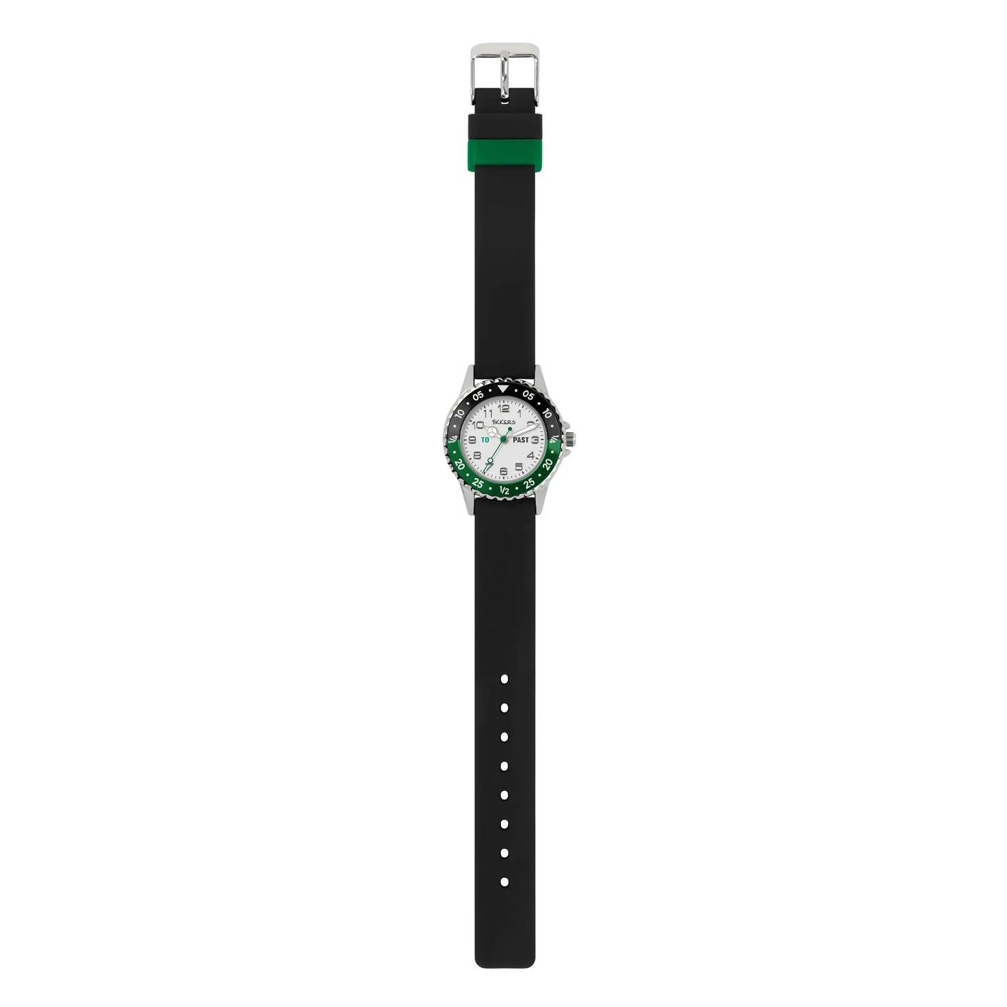 Tikkers ATK1095 Kids Sports Collection Black Silicon Strap