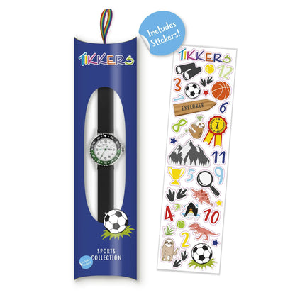 Tikkers ATK1095 Kids Sports Collection Black Silicon Strap