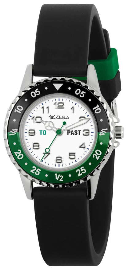 Tikkers ATK1095 Kids Sports Collection Black Silicon Strap