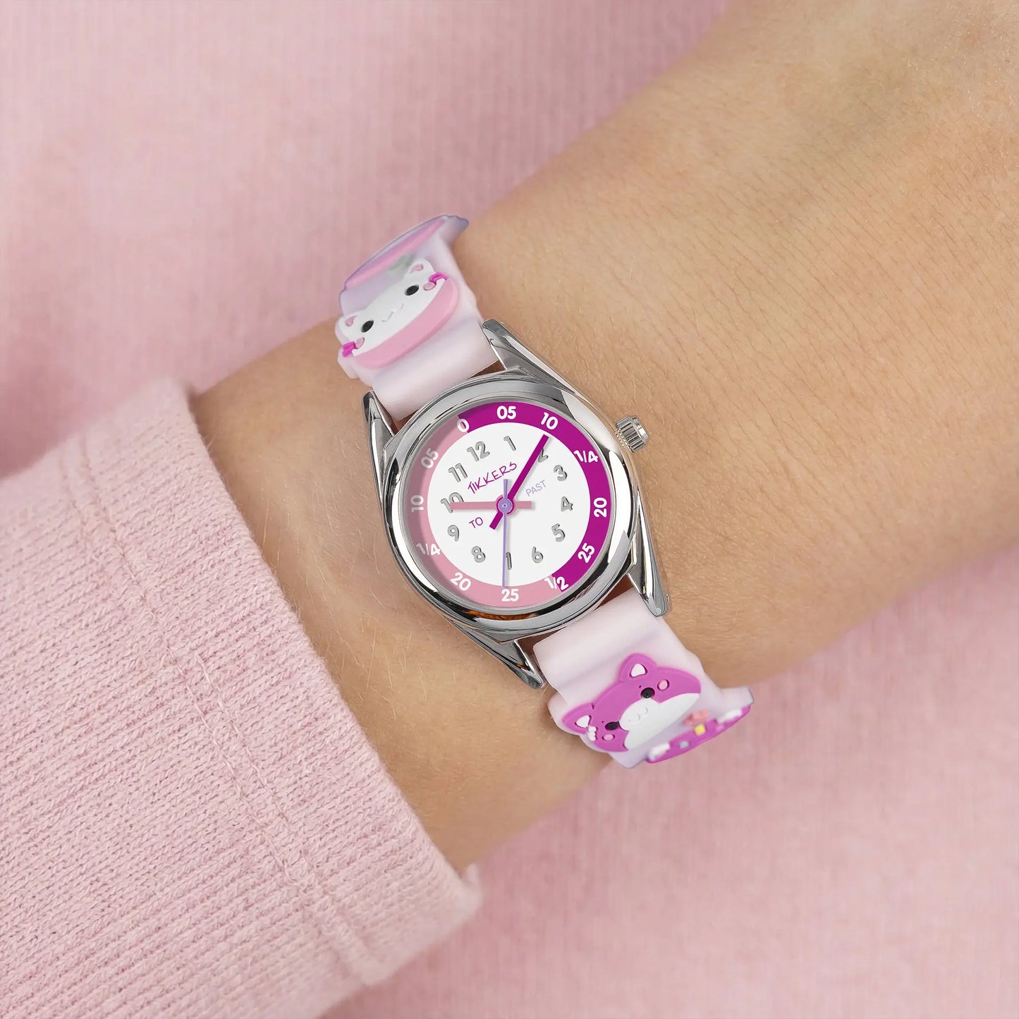 Tikkers ATK1097 Kids Collection Pink Silicon Strap