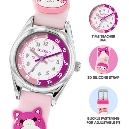 Tikkers ATK1097 Kids Collection Pink Silicon Strap