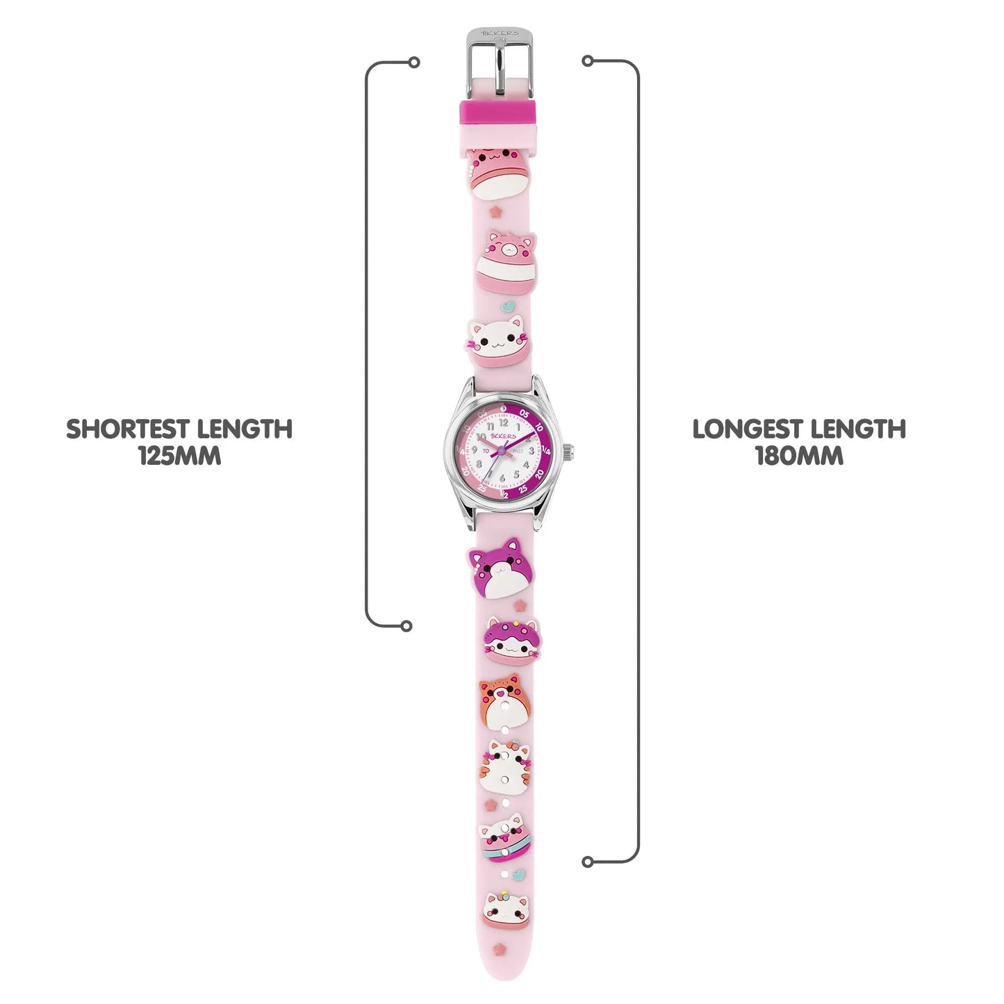 Tikkers ATK1097 Kids Collection Pink Silicon Strap