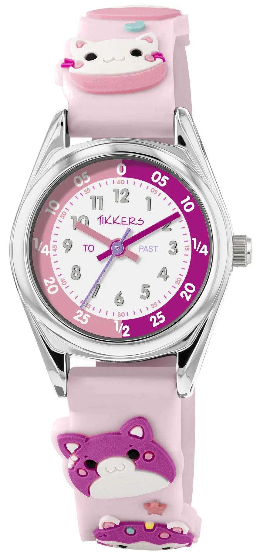 Tikkers ATK1097 Kids Collection Pink Silicon Strap