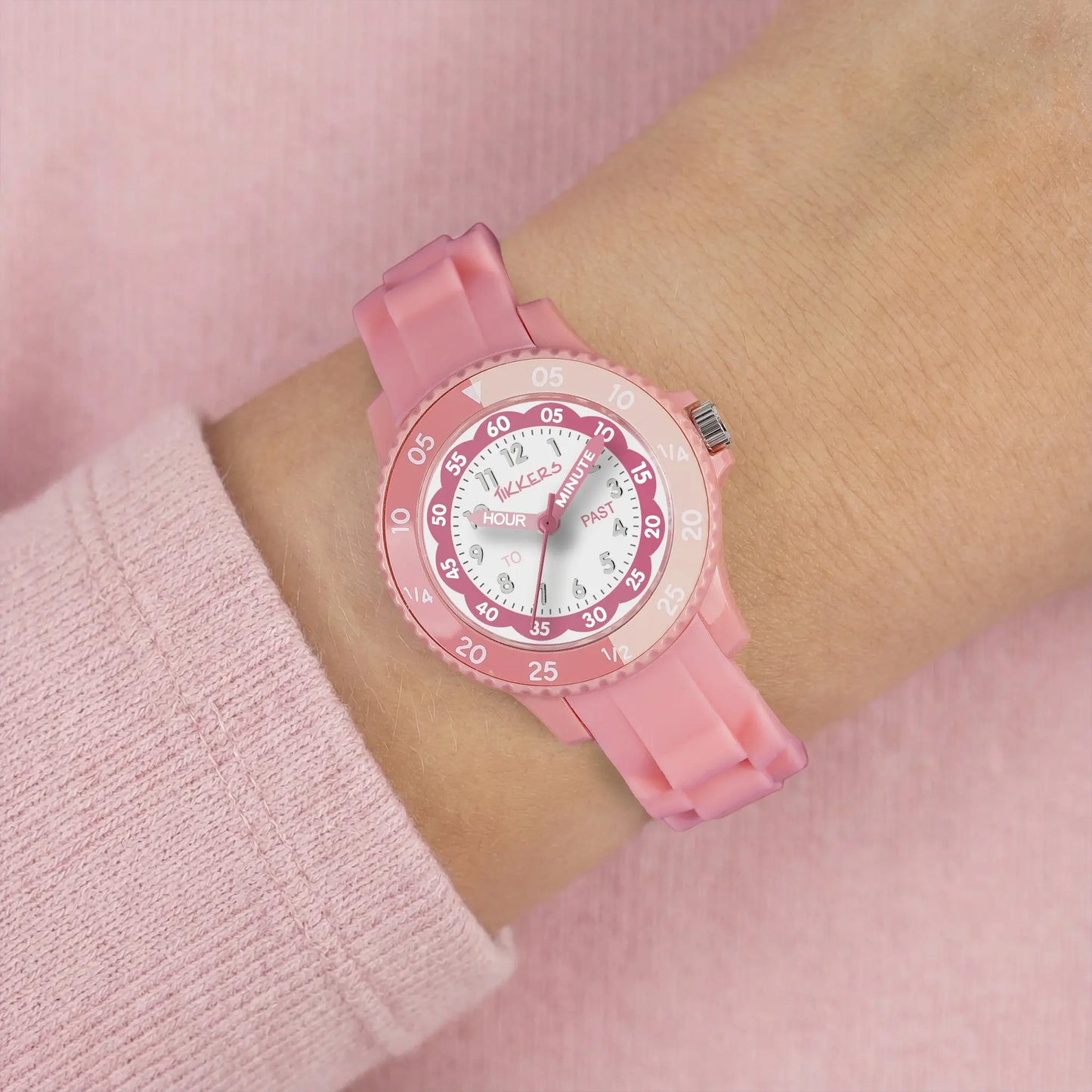 Tikkers ATK1098 Kids Collection Pink Silicon Strap