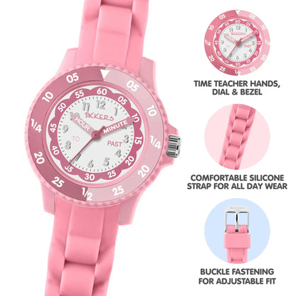 Tikkers ATK1098 Kids Collection Pink Silicon Strap