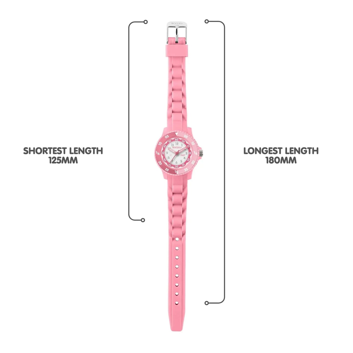 Tikkers ATK1098 Kids Collection Pink Silicon Strap