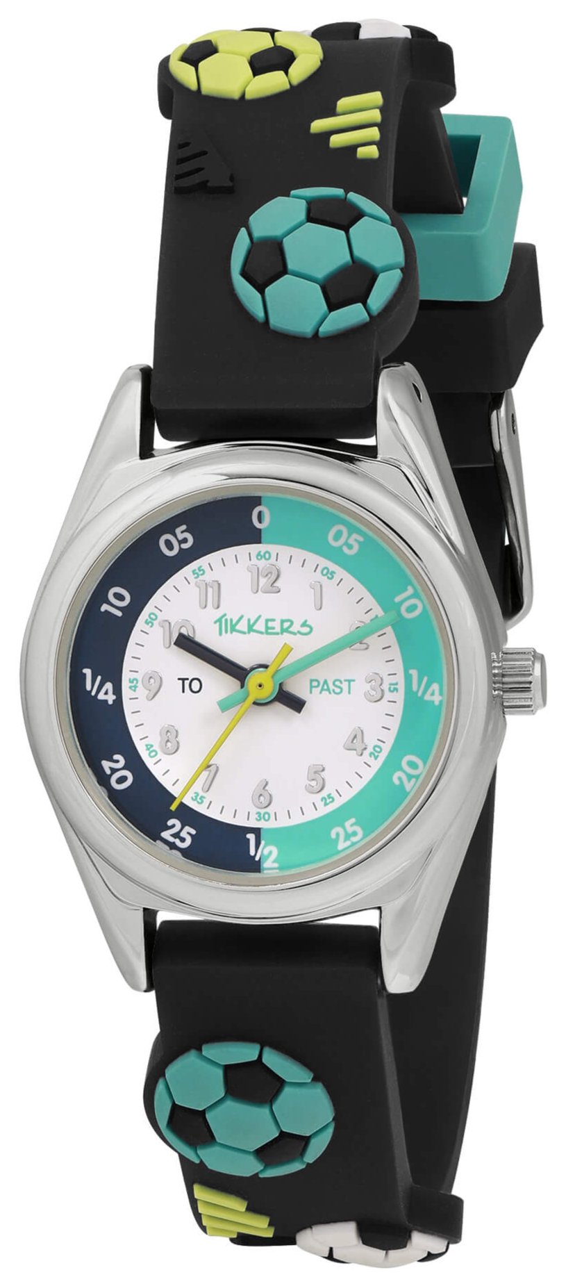 Tikkers ATK1101 Kids Sports Collection Black Silicon Strap