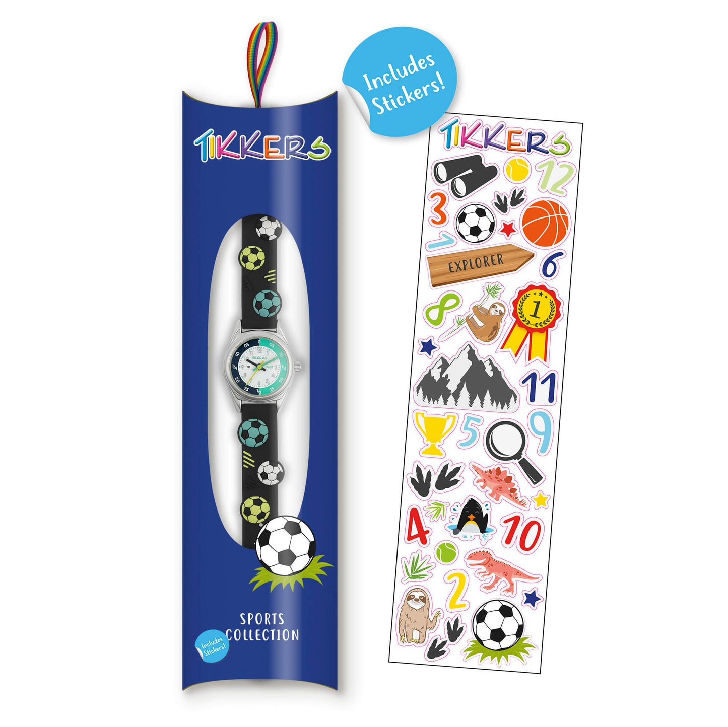 Tikkers ATK1101 Kids Sports Collection Black Silicon Strap