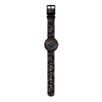 Tikkers ATK1103 Kids Collection Black Silicon Strap