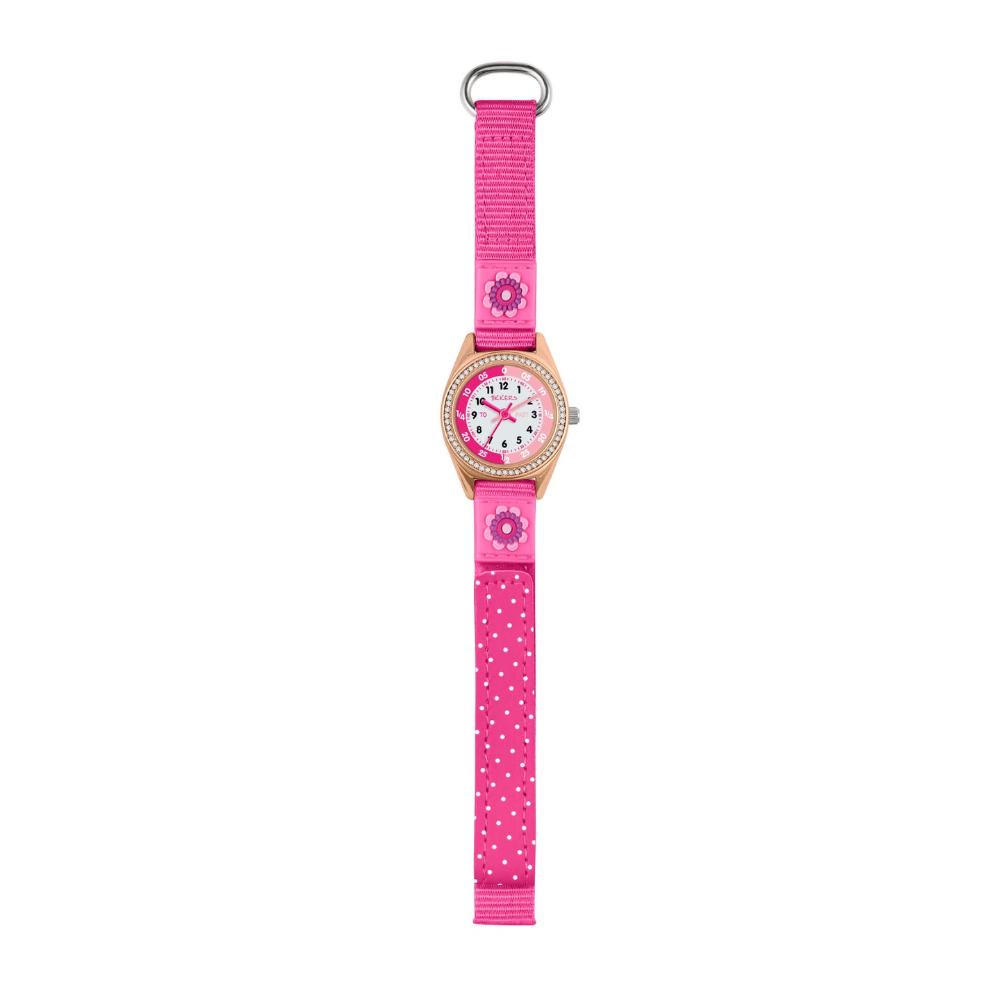 Tikkers ATK1107 Kids Blossom Gift Set Fushia Fabric Strap