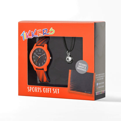 Tikkers ATK1108 Kids Sports Gift Set Black Silicon Strap