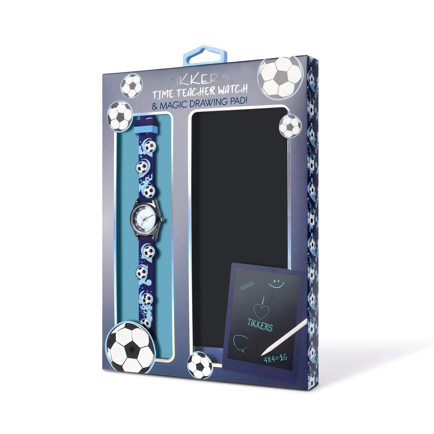 Tikkers ATK1110-PAD Kids Sports Collection Blue Silicon Strap Magic Writing Pad Set