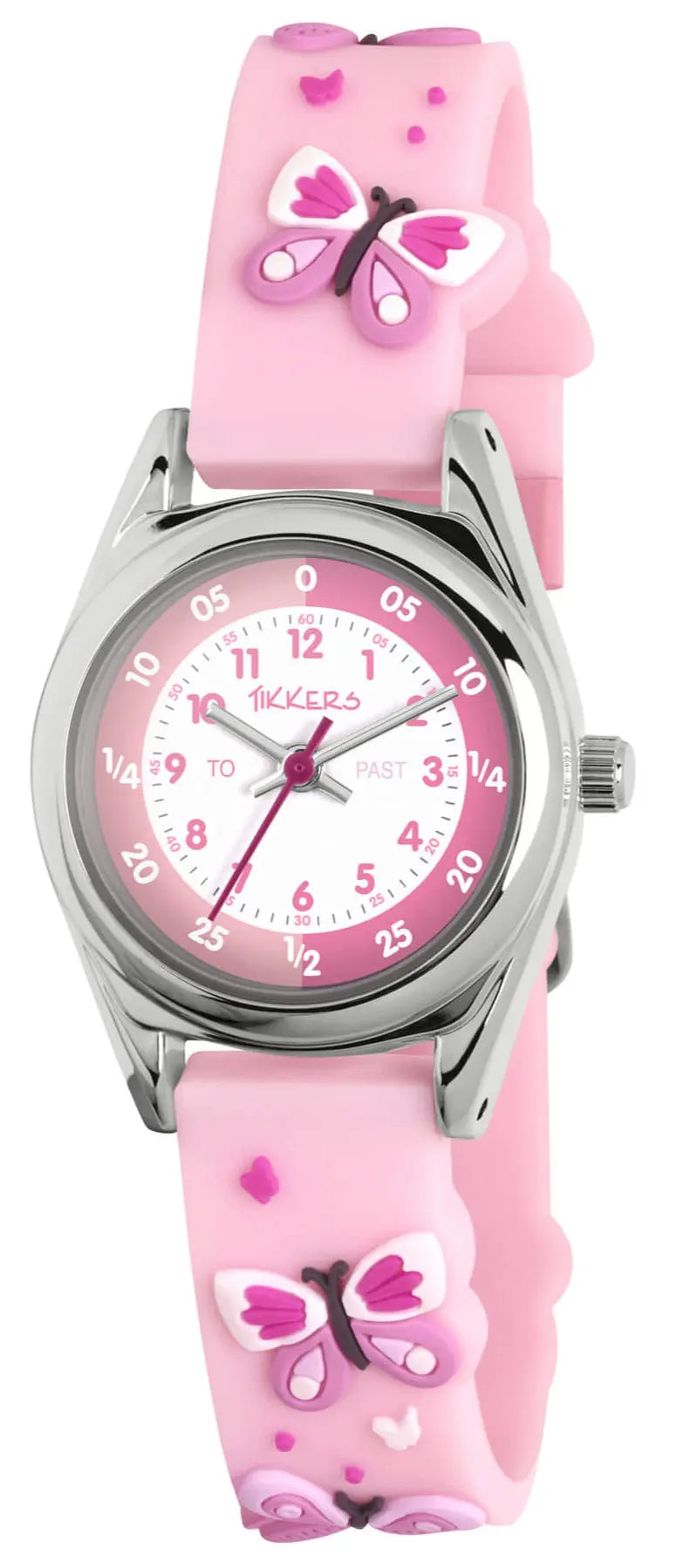 Tikkers ATK1111 Kids Flutter Collection Pink Silicon Strap