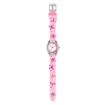 Tikkers ATK1111 Kids Flutter Collection Pink Silicon Strap