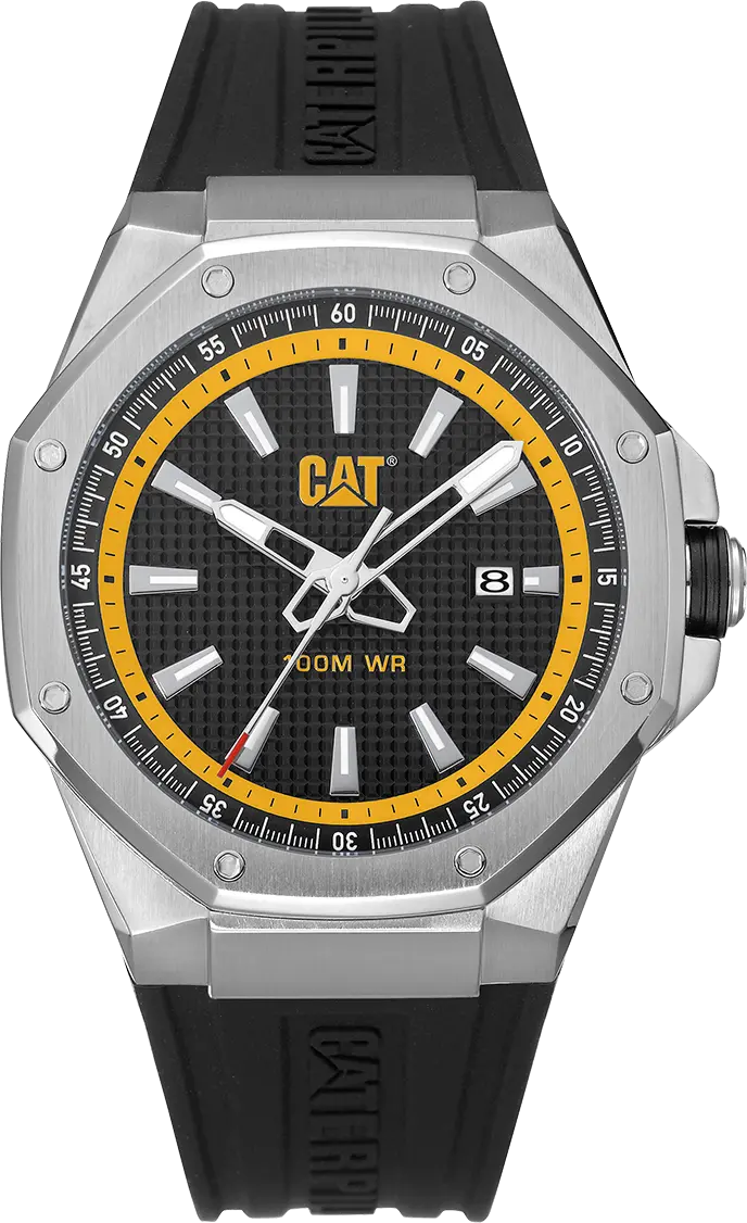 CATERPILLAR AW14121127 Hexline Black Silicon Strap